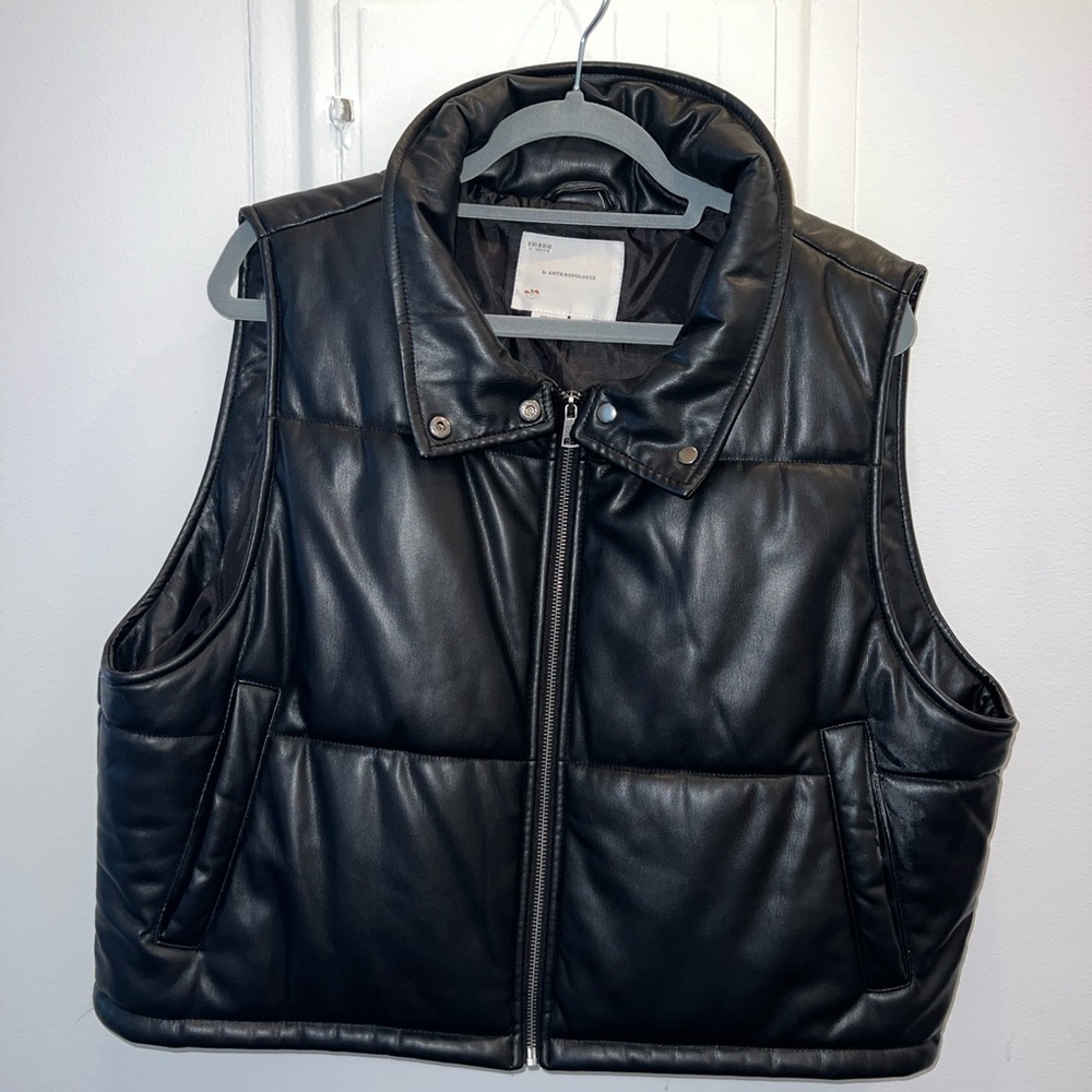 Leather vest by Anthropologie size L
